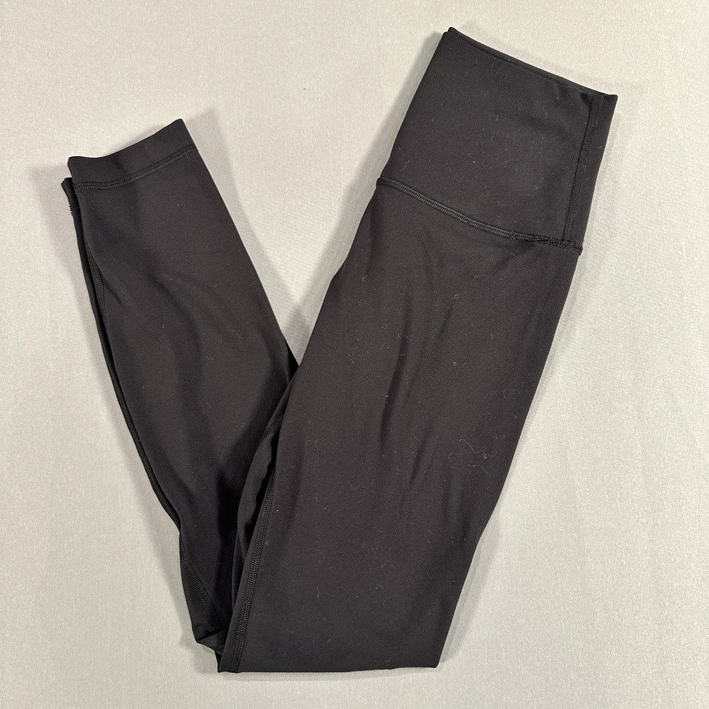 Lululemon Leggings Womens 4 Black High Rise Ankle‎ Yoga Athletic Gym Stretch